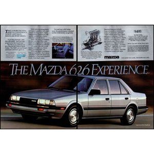 1985 Mazda 626 Deluxe Sports Sedan Car 2 Page Vintage Print Ad Wall Art Decor
